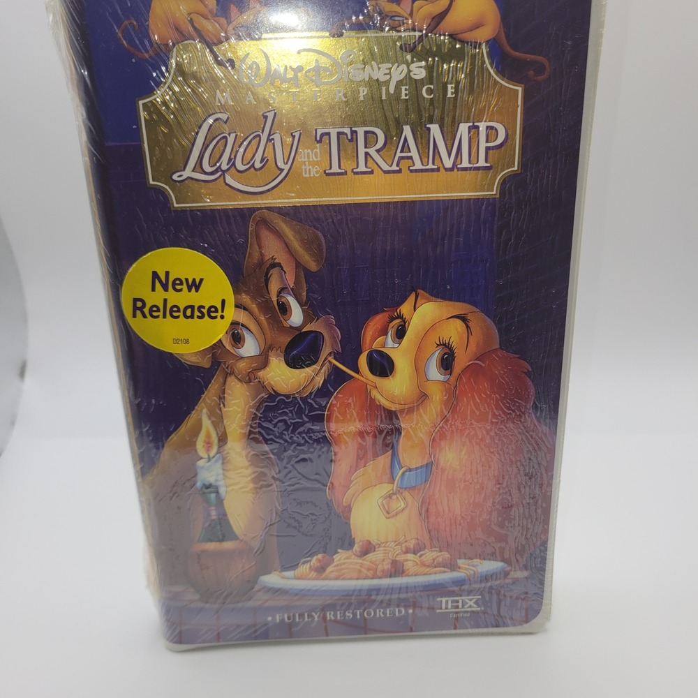 Walt Disney Masterpiece Lady and the Tramp VHS Factory Sealed New Release THX